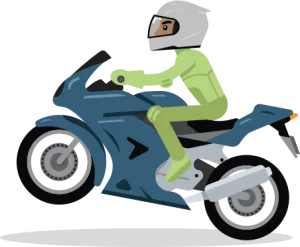 superbike with helmet 2